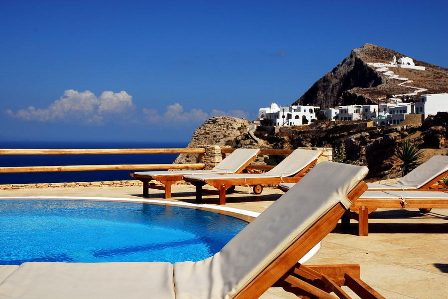 Anemousa Hotel Folegandros Town Bagian luar foto